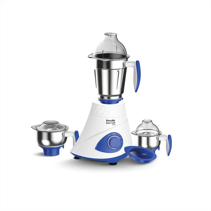 Preethi Blue Leaf Gold Mixer Grinder 750W 3 Jars Blue