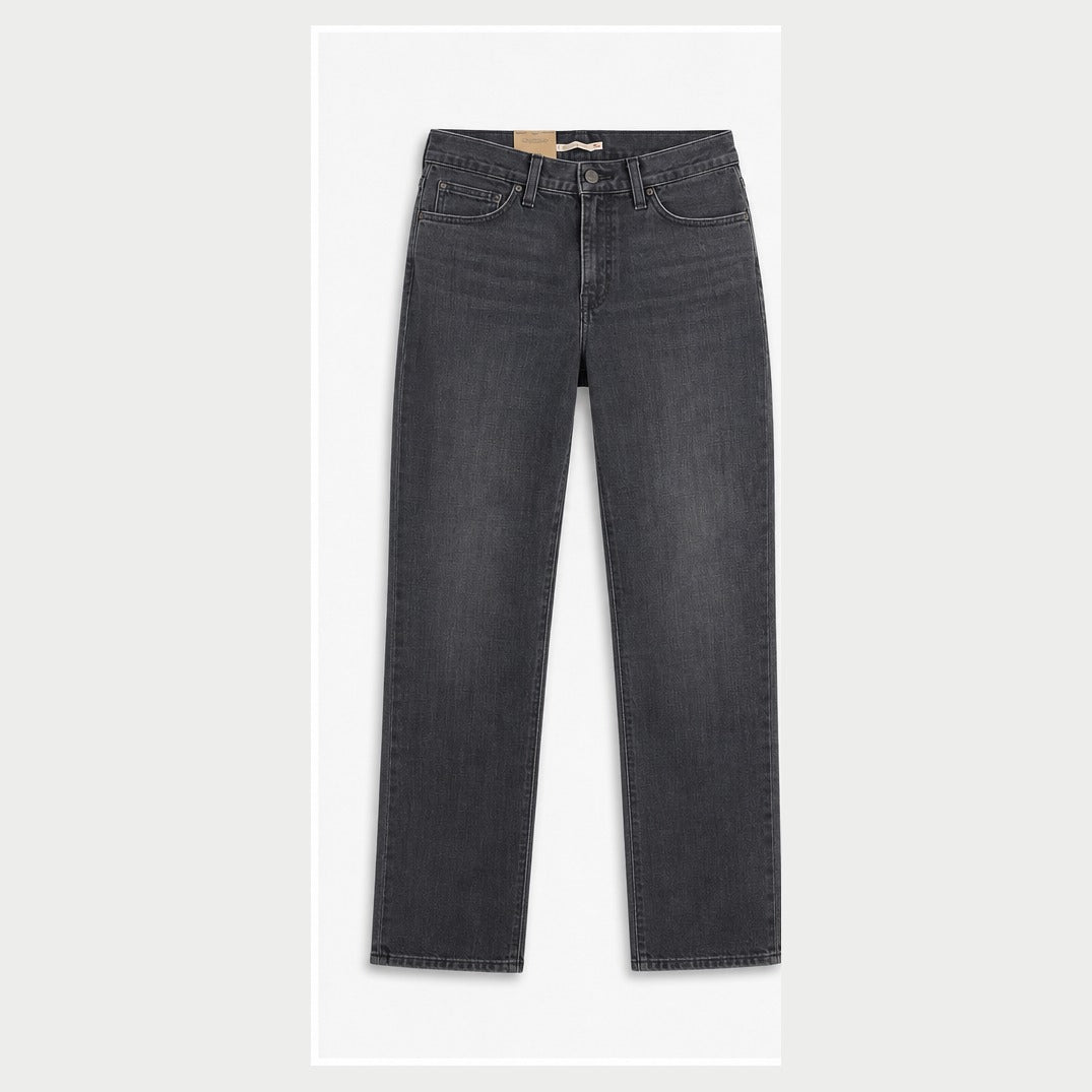 Levi's '70s High Slim Straight charcoal black size 34, front view