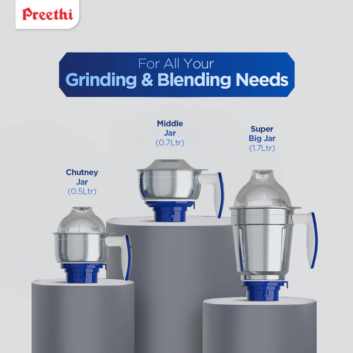 Preethi Blue Leaf Gold Mixer Grinder 750W Blue, additional product view 4