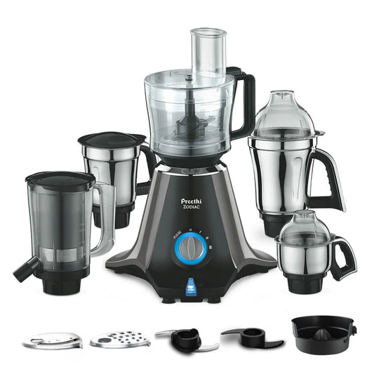 Preethi Zodiac Mixer Grinder 750W 4 Jars Chef Jar Black