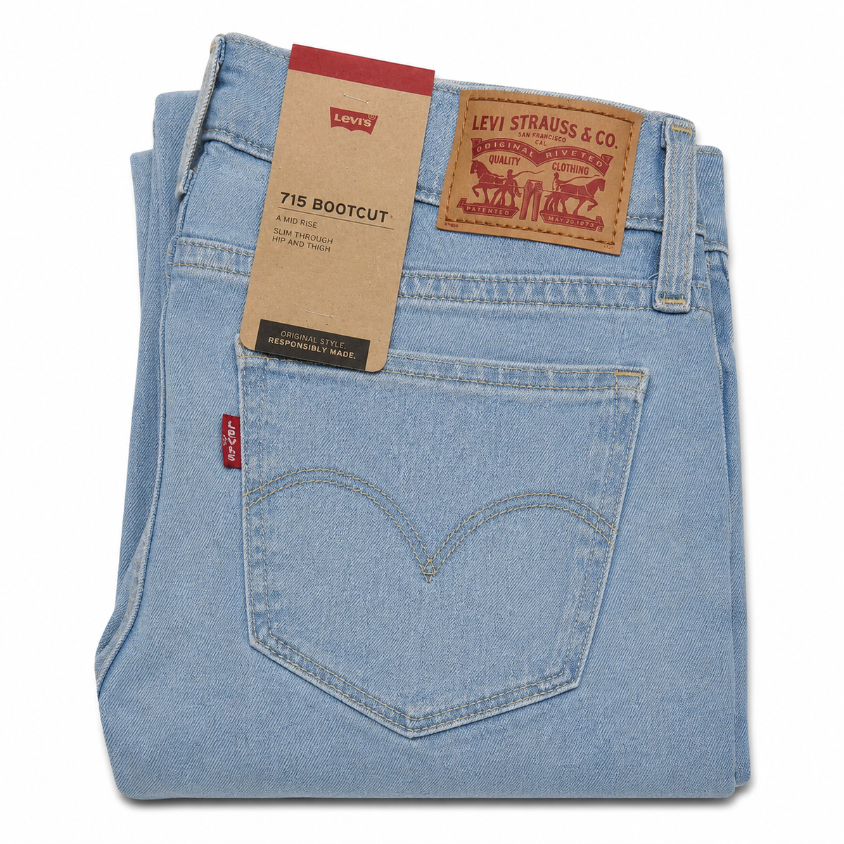 Levi's 715 Bootcut Jeans Light Wash Size 27