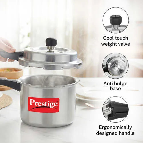 Prestige 3L Aluminium Pressure Cooker Silver, additional product view 2