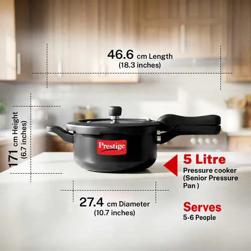 Prestige 5L Hard Anodised Pressure Cooker Black, additional product view 4