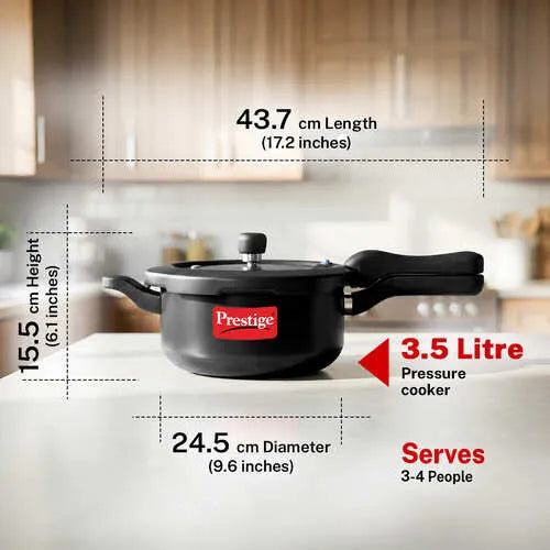 Prestige 3.5L Hard Anodised Pressure Cooker Black, additional product view 6