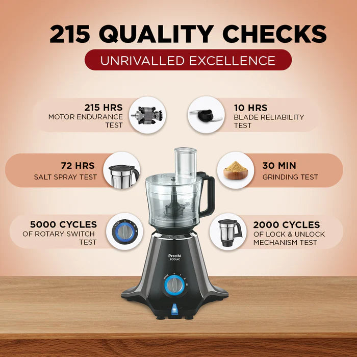 Preethi Zodiac Mixer Grinder 750W Black, additional product view 6