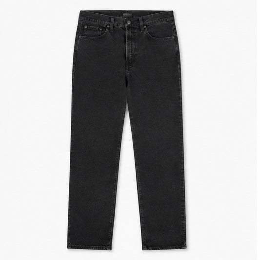 Levi's 724 High-Rise Slim Straight Women's Jeans Black Size 24 – front flat lay