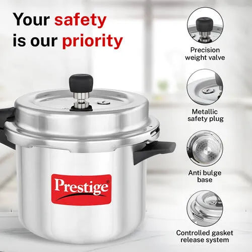 Prestige 5L Aluminium Pressure Cooker Silver, additional product view 2