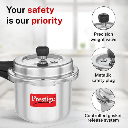 Prestige 3L Aluminium Pressure Cooker Silver, additional product view 4