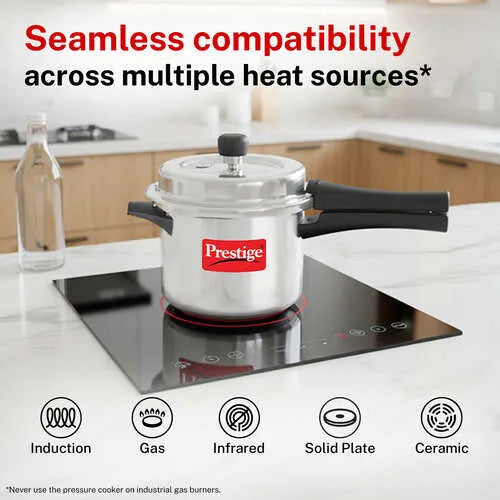 Prestige 5L Aluminium Pressure Cooker Silver, additional product view 6