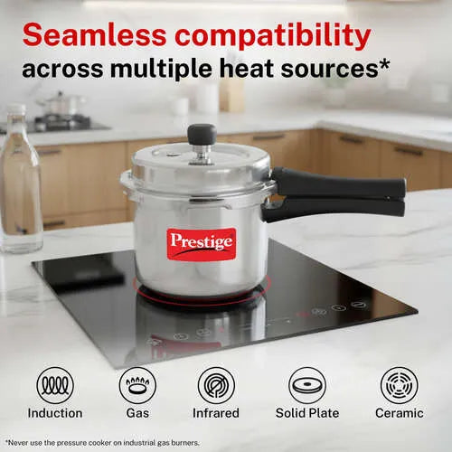 Prestige 3L Aluminium Pressure Cooker Silver, additional product view 5