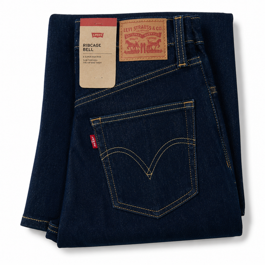 Levi's Ribcage Bell Jeans Dark Wash Size 26
