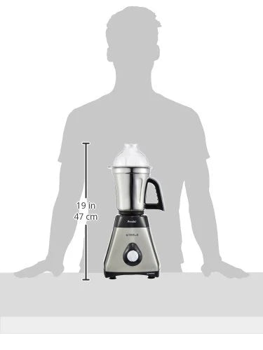 Preethi Steele Supreme Mixer Grinder 750W Grey, additional product view 3