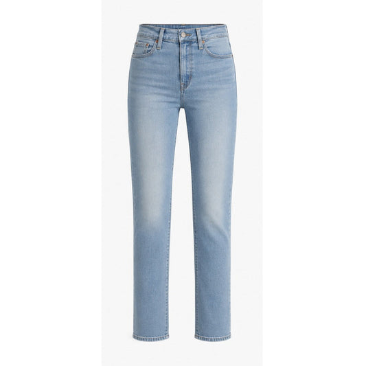 Levi's 314 Shaping Straight light blue wash size 28, front flat lay