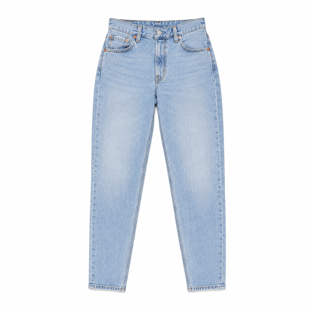 Levi's '80s Mom Jean light blue wash size 28, front flat lay