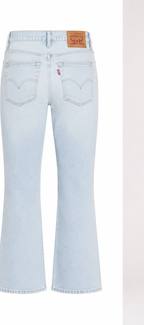 Levi's Ribcage Bootcut Cropped Women's Jeans Light Blue Size 32 – back view