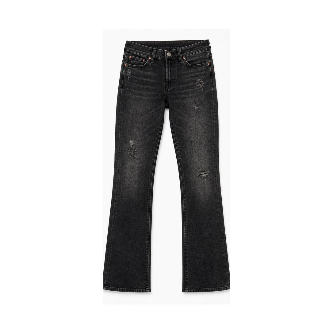 Levi's 715 Bootcut faded black distressed size 28, front flat lay