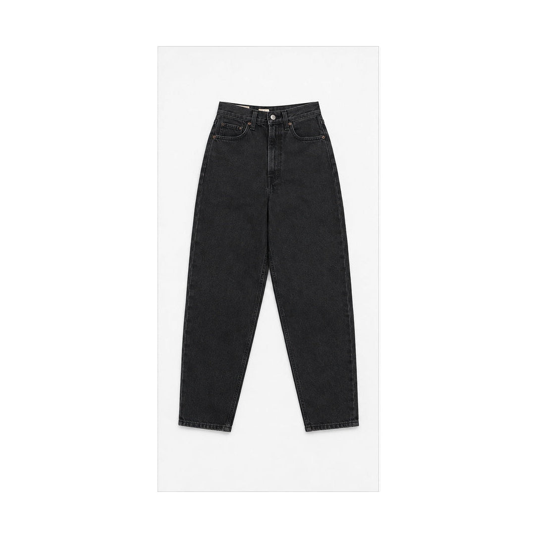 Levi's High Loose Taper black size 28, front flat lay