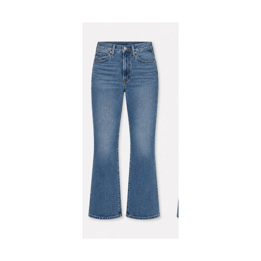 Levi's Ribcage Bootcut Cropped mid blue size 29, front flat lay