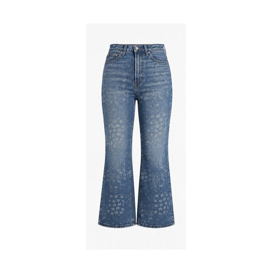 Levi's Ribcage Bootcut Cropped paisley print size 25, front flat lay