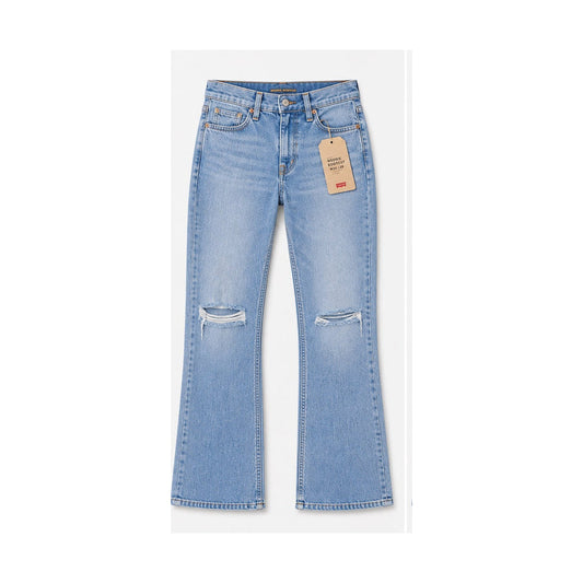Levi's Wedgie Bootcut light blue ripped size 29, front flat lay
